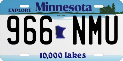 MN license plate 966NMU