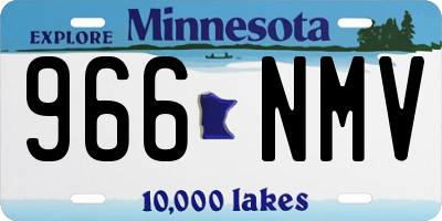 MN license plate 966NMV
