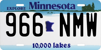 MN license plate 966NMW