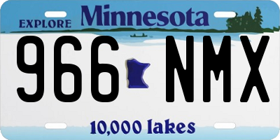 MN license plate 966NMX