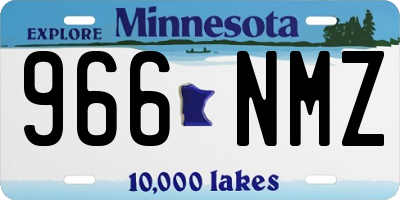 MN license plate 966NMZ