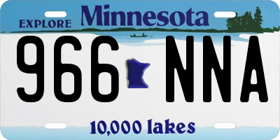 MN license plate 966NNA