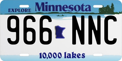 MN license plate 966NNC
