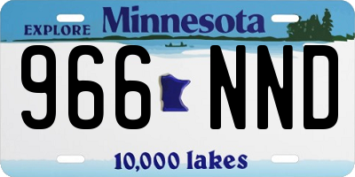 MN license plate 966NND