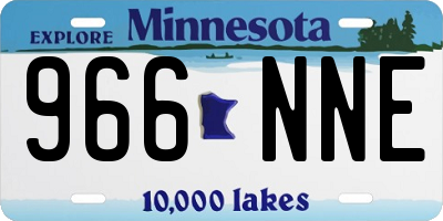 MN license plate 966NNE