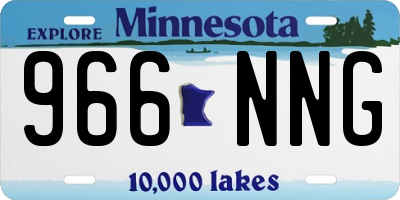 MN license plate 966NNG