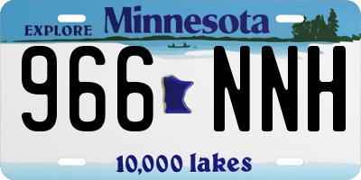 MN license plate 966NNH
