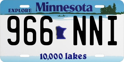 MN license plate 966NNI