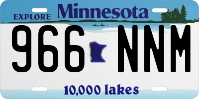 MN license plate 966NNM
