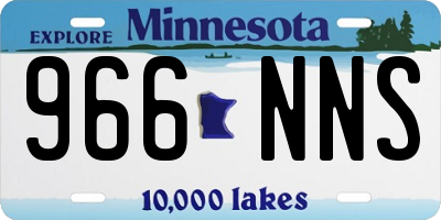 MN license plate 966NNS