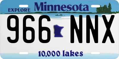 MN license plate 966NNX