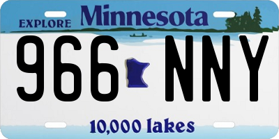 MN license plate 966NNY