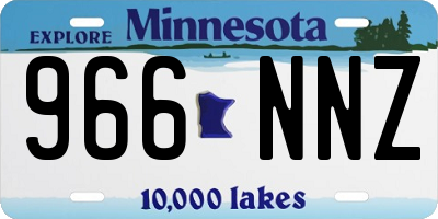MN license plate 966NNZ