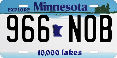 MN license plate 966NOB
