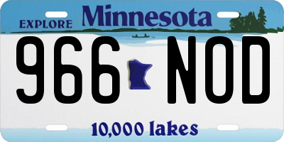 MN license plate 966NOD