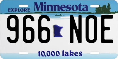 MN license plate 966NOE