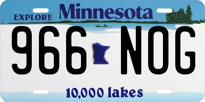MN license plate 966NOG
