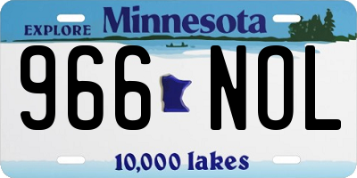 MN license plate 966NOL