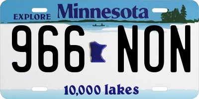 MN license plate 966NON