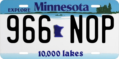 MN license plate 966NOP