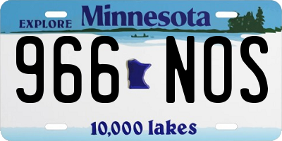 MN license plate 966NOS