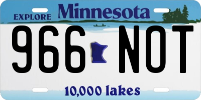 MN license plate 966NOT