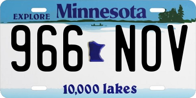 MN license plate 966NOV