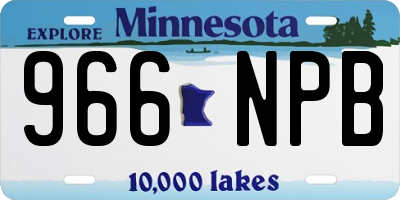 MN license plate 966NPB