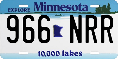 MN license plate 966NRR