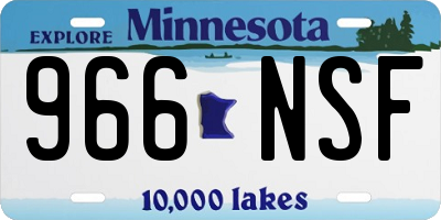 MN license plate 966NSF