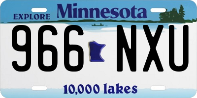 MN license plate 966NXU