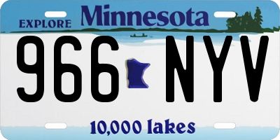 MN license plate 966NYV