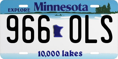 MN license plate 966OLS