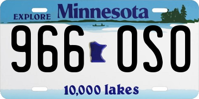 MN license plate 966OSO