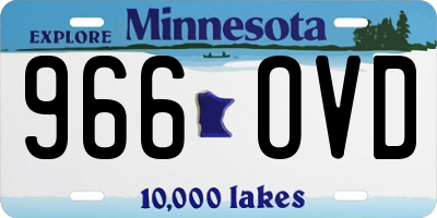 MN license plate 966OVD