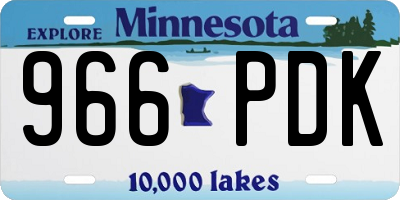 MN license plate 966PDK