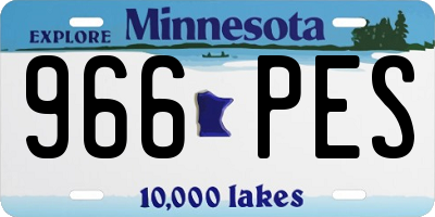 MN license plate 966PES