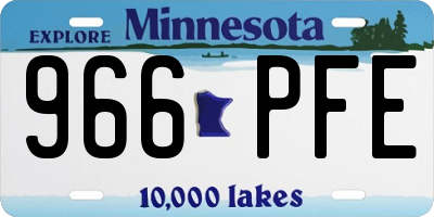 MN license plate 966PFE