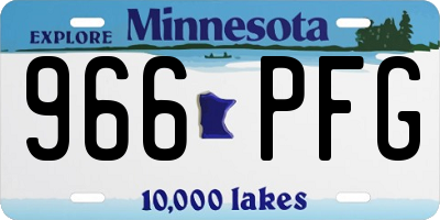 MN license plate 966PFG