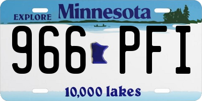 MN license plate 966PFI