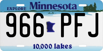 MN license plate 966PFJ