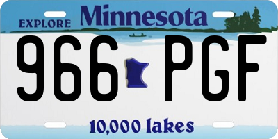 MN license plate 966PGF