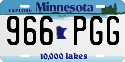 MN license plate 966PGG