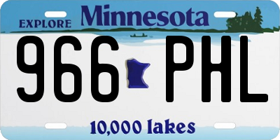 MN license plate 966PHL