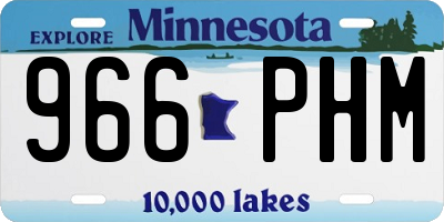 MN license plate 966PHM