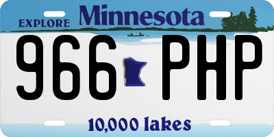 MN license plate 966PHP