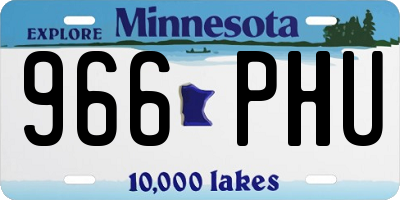 MN license plate 966PHU