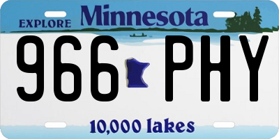 MN license plate 966PHY