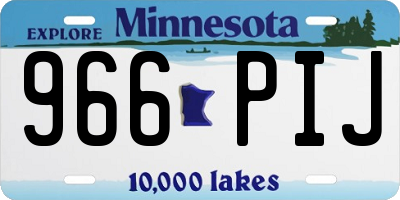 MN license plate 966PIJ