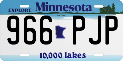 MN license plate 966PJP